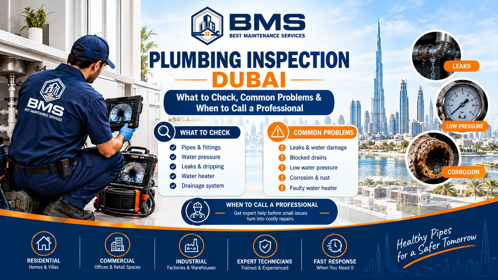 Plumbing Inspection Dubai: What to Check, Common Problems & When to Call a Professional